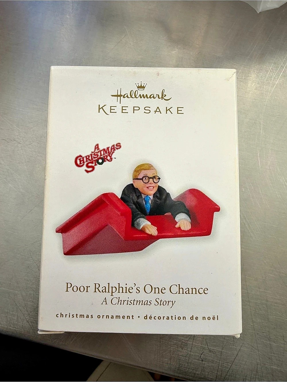 Hallmark Poor Ralphie's One Chance Christmas Ornament Red & White